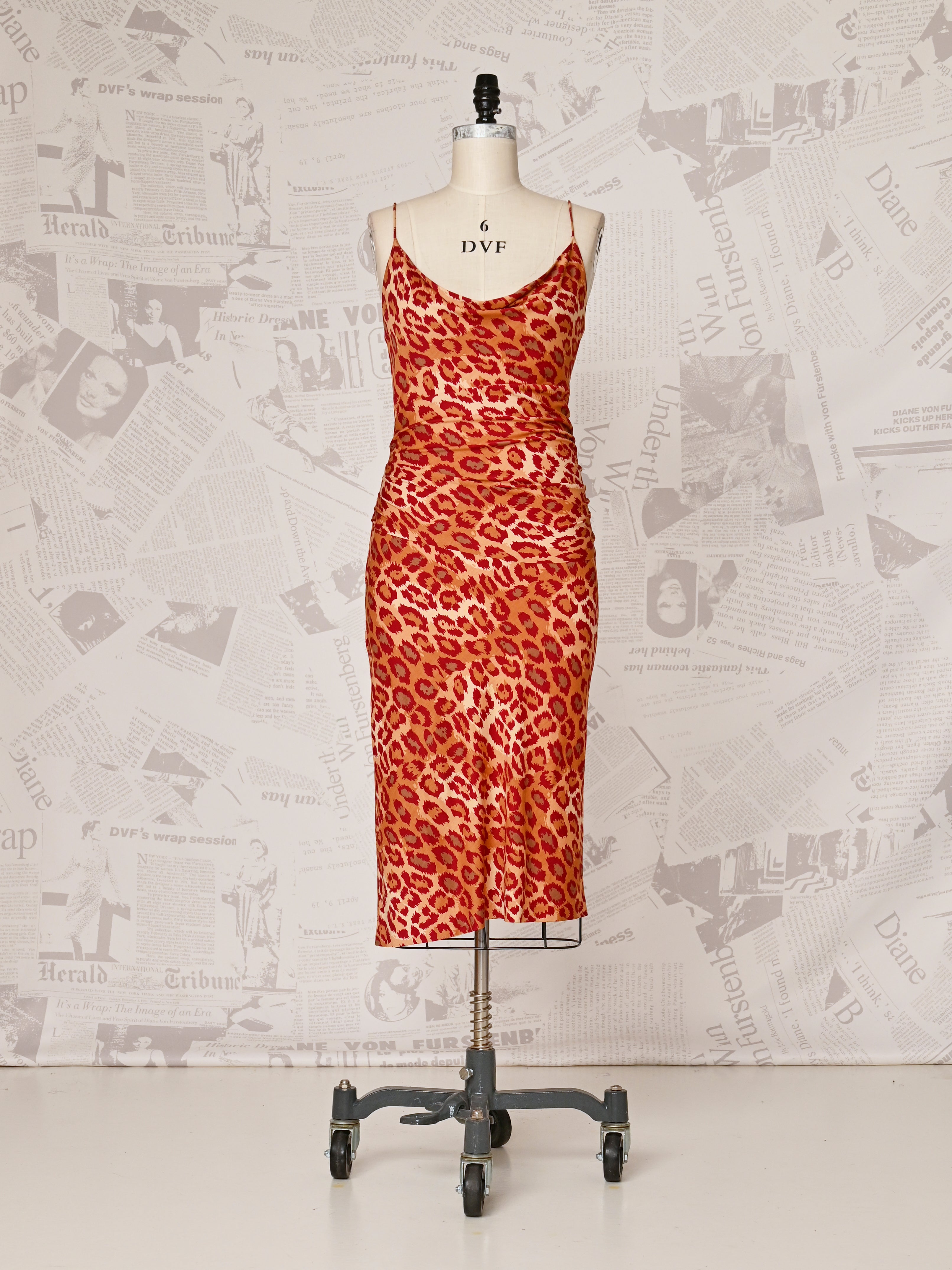 chinese dress ladies Leopard Slip Dress