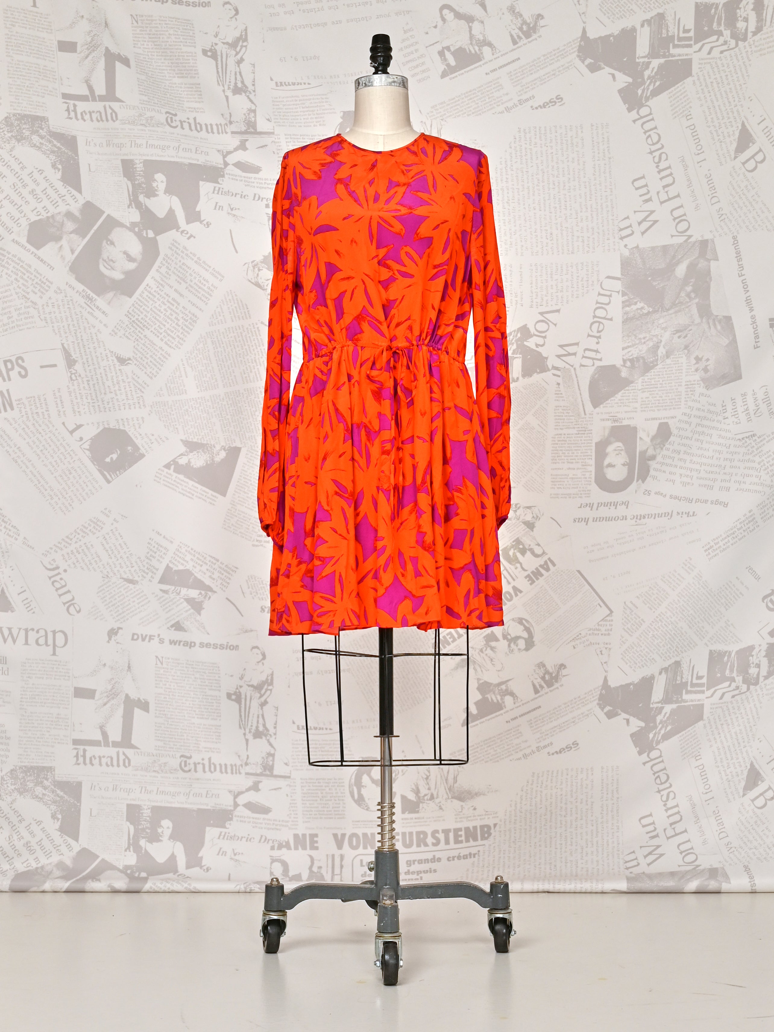 dvf orange dress DVF
