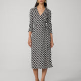 Abigail Silk Jersey Midi Wrap Dress