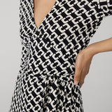 Abigail Silk Jersey Midi Wrap Dress