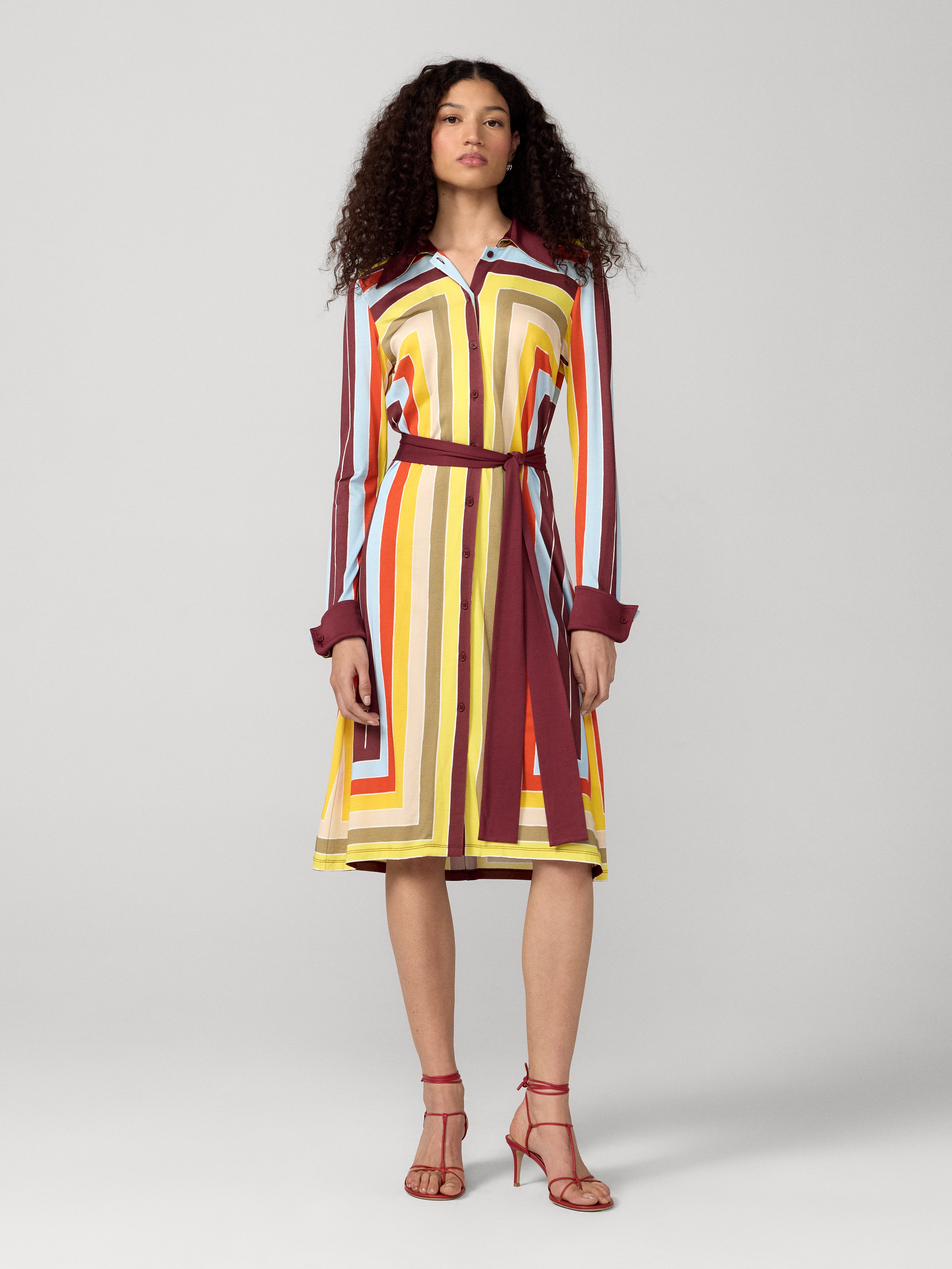 dorian fitted shirt midi dress Diane Shirt Dress – Diane von Furstenberg