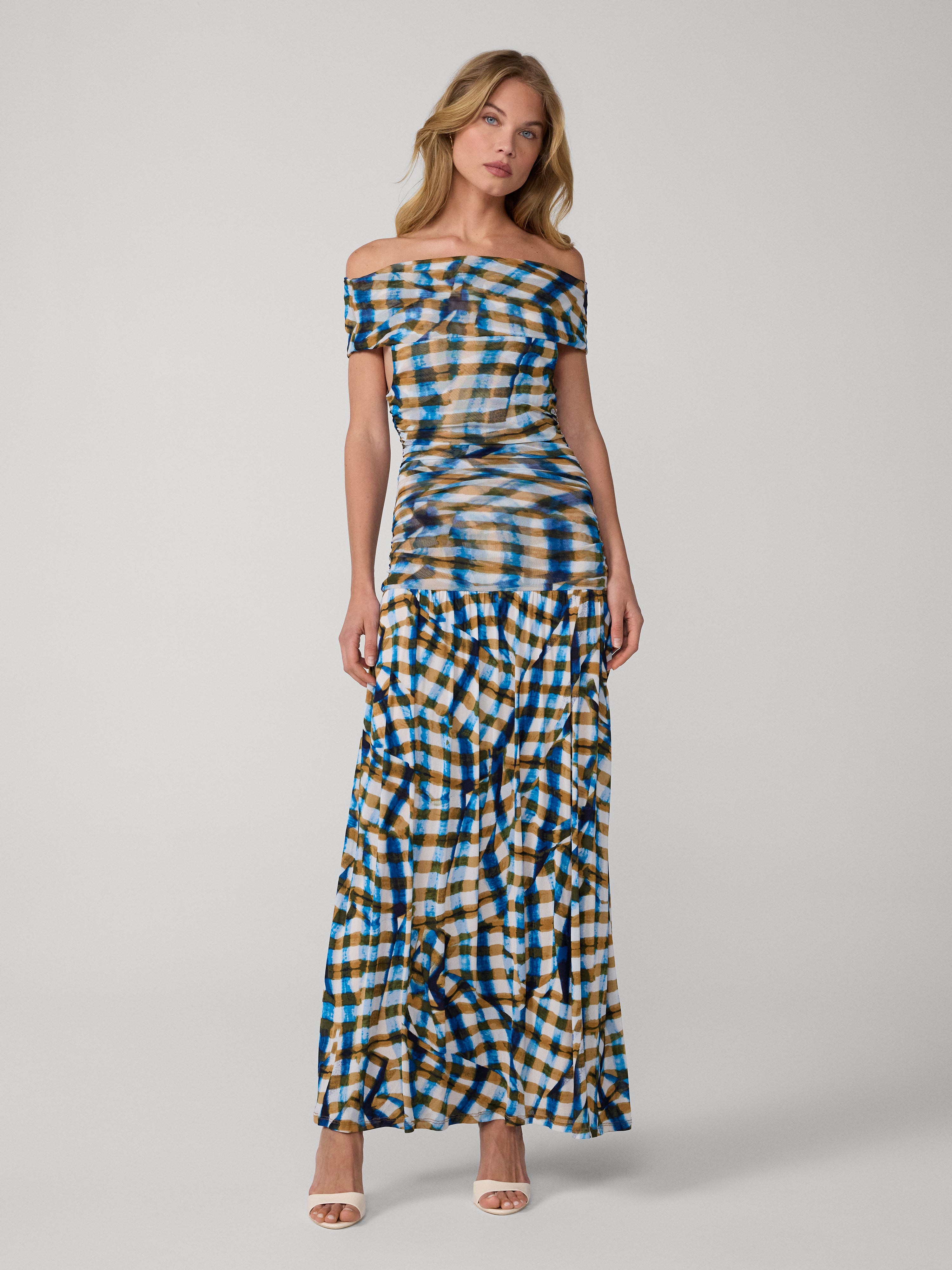 ヌキテパ Crimp Cotton Bergamot Print Dress Crimp Cotton Bergamot