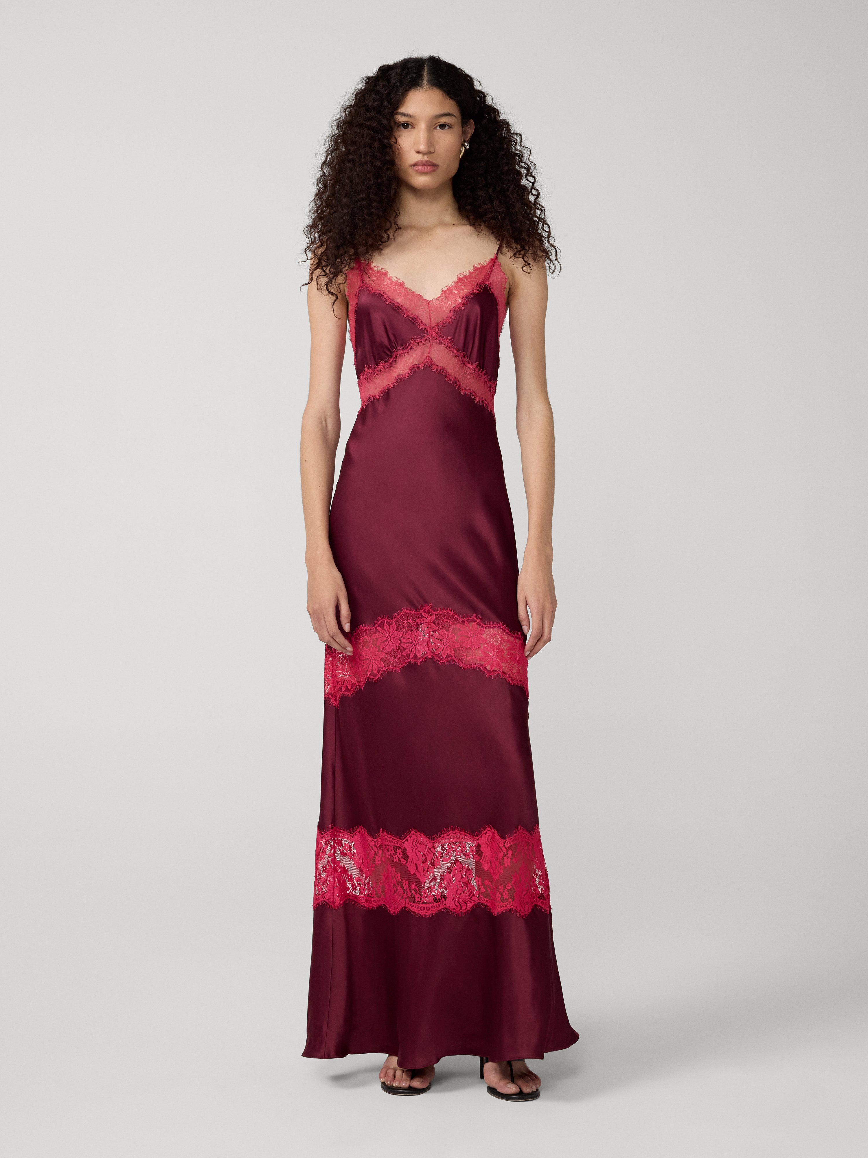dvf pink lace dress Diane von furstenberg hot pink Aline lace dress, size 4