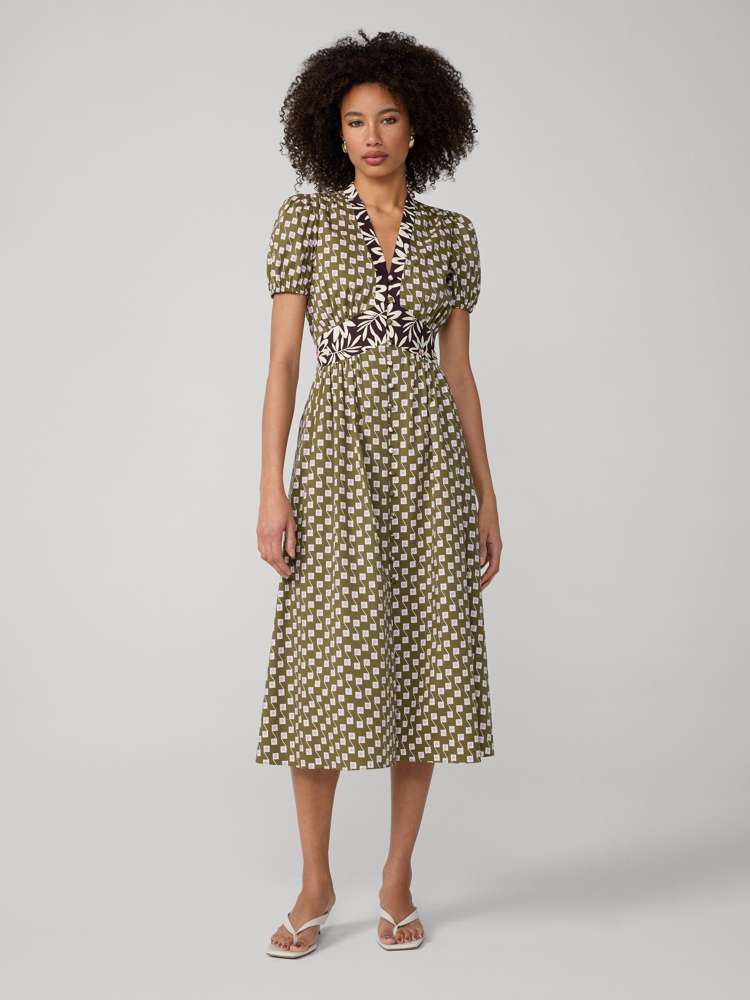 Diane von Furstenberg 　花柄シャツドレス Erica Dress – Diane von Furstenberg