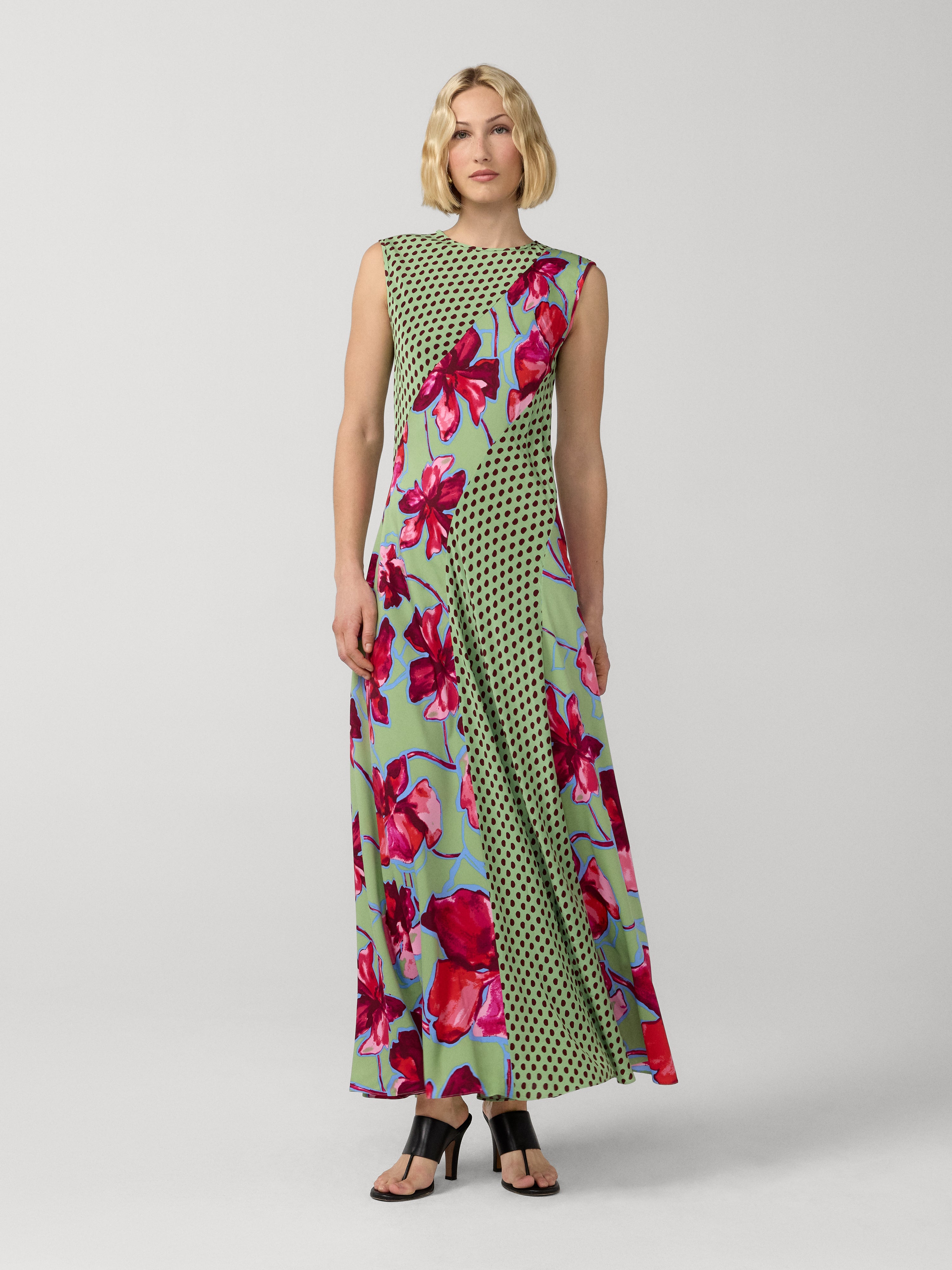 full slips for maxi dresses Romantic Clip Dot Maxi Slip Dress