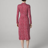 Abigail Silk Jersey Midi Wrap Dress