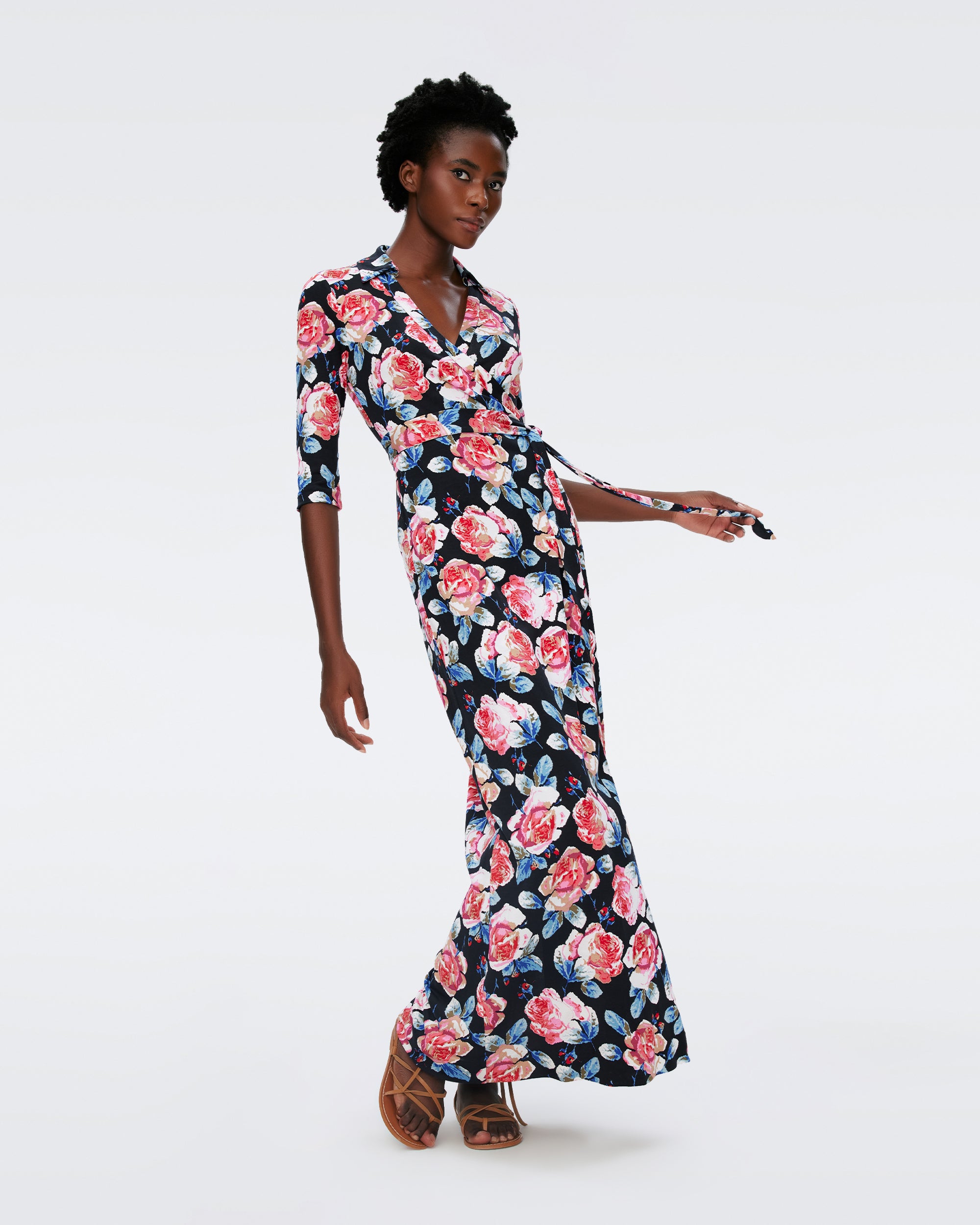 Silk jersey maxi dress Clearance