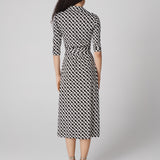 Abigail Silk Jersey Midi Wrap Dress