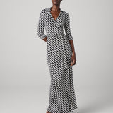 Abigail Silk Jersey Maxi Wrap Dress