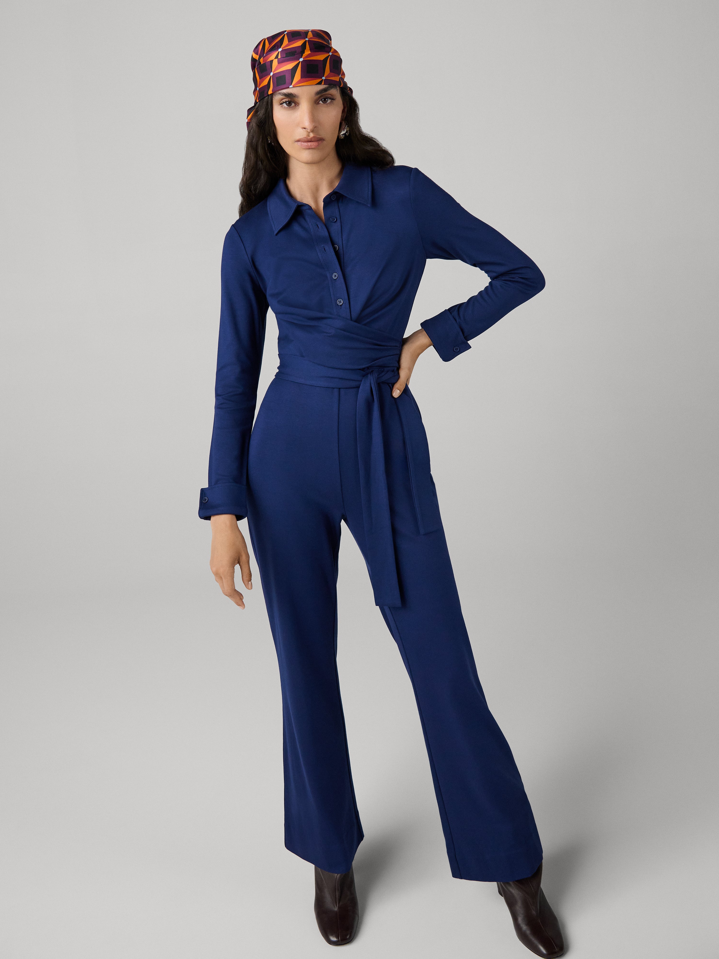DIANE von FURSTENBERG◆オーレリア ジャージー ジャンプスーツ DIANE von FURSTENBERG(ダイアンフォンファステンバーグ