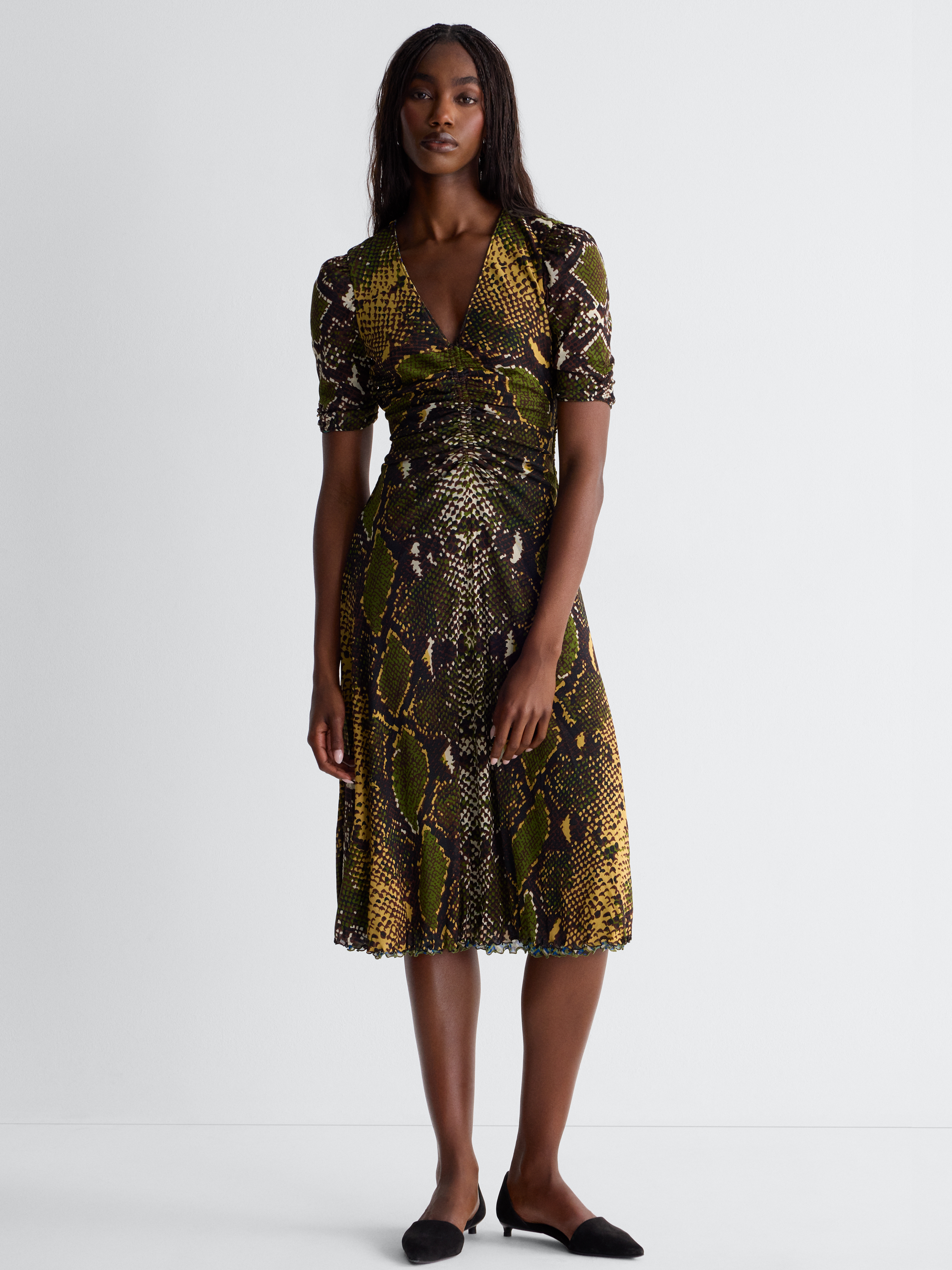 DIANE von FURSTENBERG シルク100% 半袖ワンピース 0 Koren Reversible Dress – Diane von Furstenberg