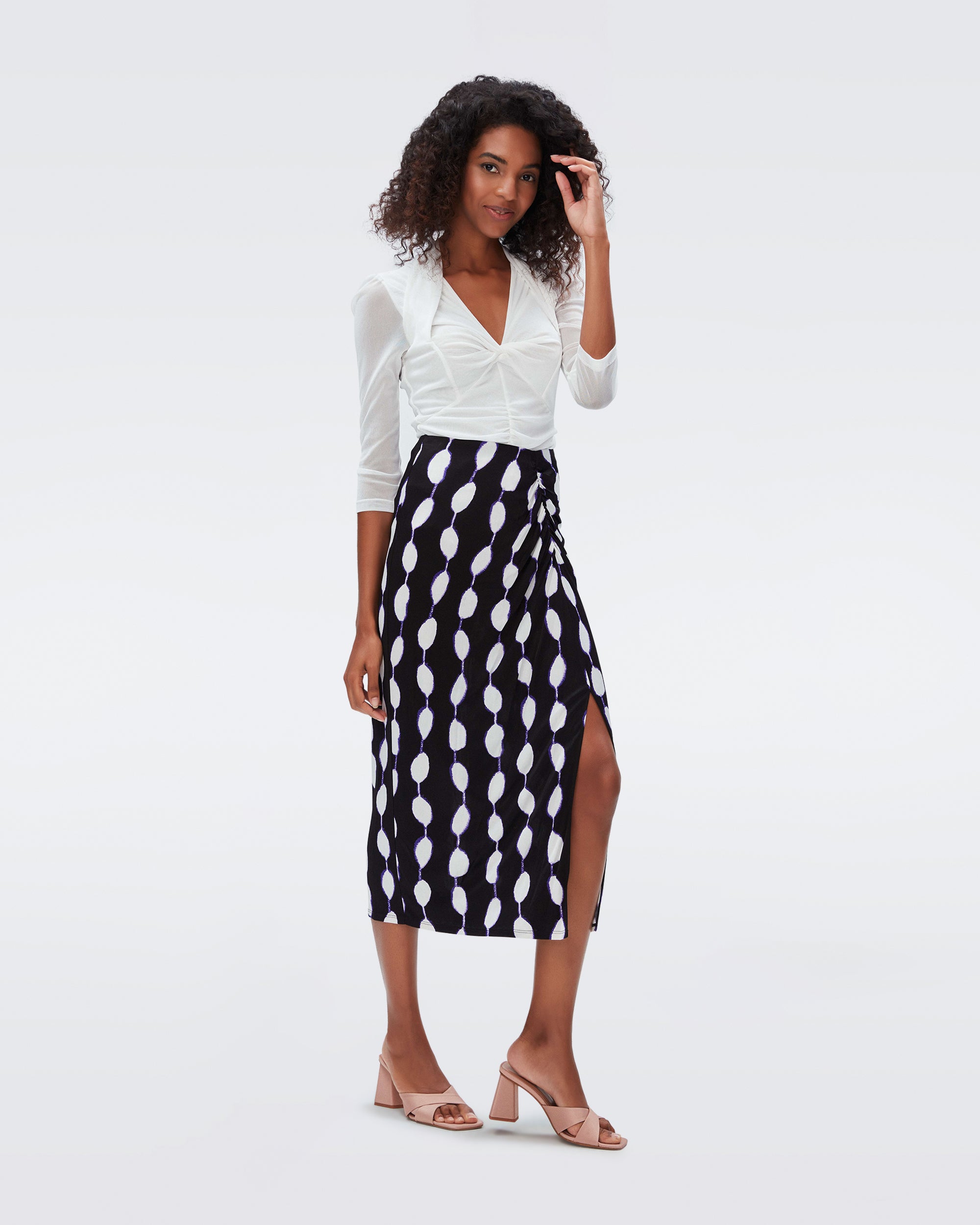 Polka Dot Wrap Top  Polka dot top outfit, Polka dot shirt outfit, Wrap top  outfit