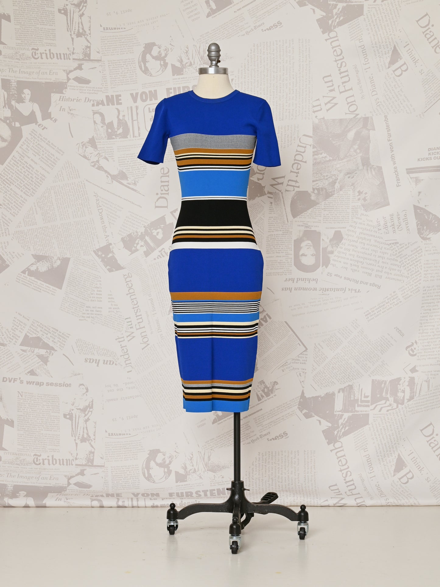 knitted dress striped Striped Knit Dress