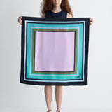 Flag Scarf in Lavender Pink, full length front view