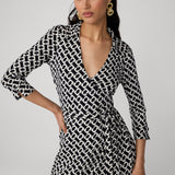Abigail Silk Jersey Midi Wrap Dress