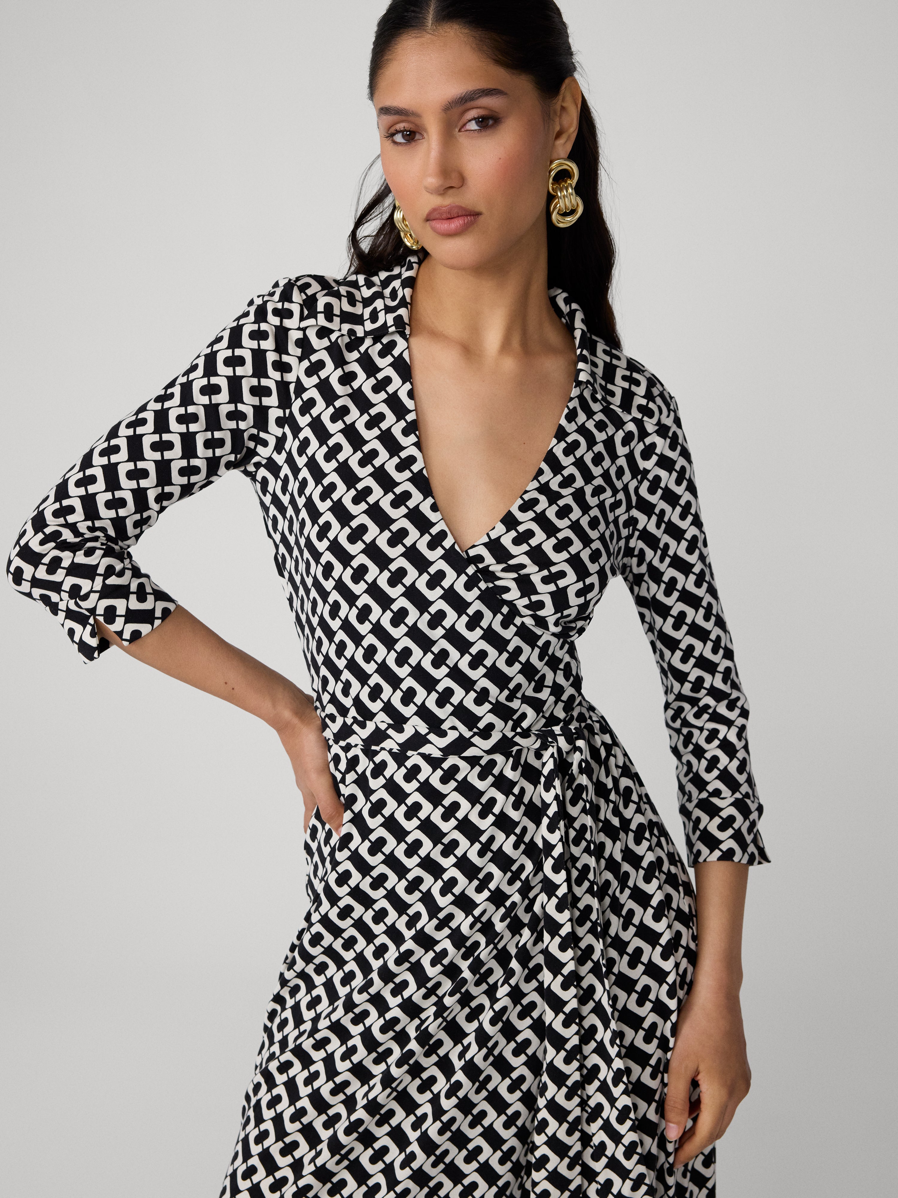 Abigail Silk Jersey Midi Wrap Dress Diane von Furstenberg Abigail Silk Jersey Midi Wrap Dress Diane von Furstenberg