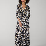 Abigail Maxi Embellished Wrap Dress