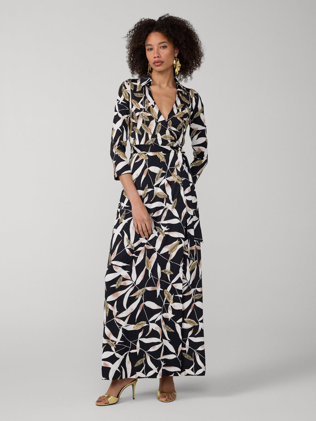 Abigail Maxi Embellished Wrap Dress – Diane von Furstenberg