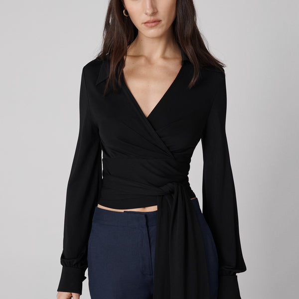 売れ筋商品|||ダイアン フォン ファステンバーグ Tシャツ レディース トップス PERFECT WRAP  - Long sleeved top - black B014BBLACKMTJY_A4_3331_600x600