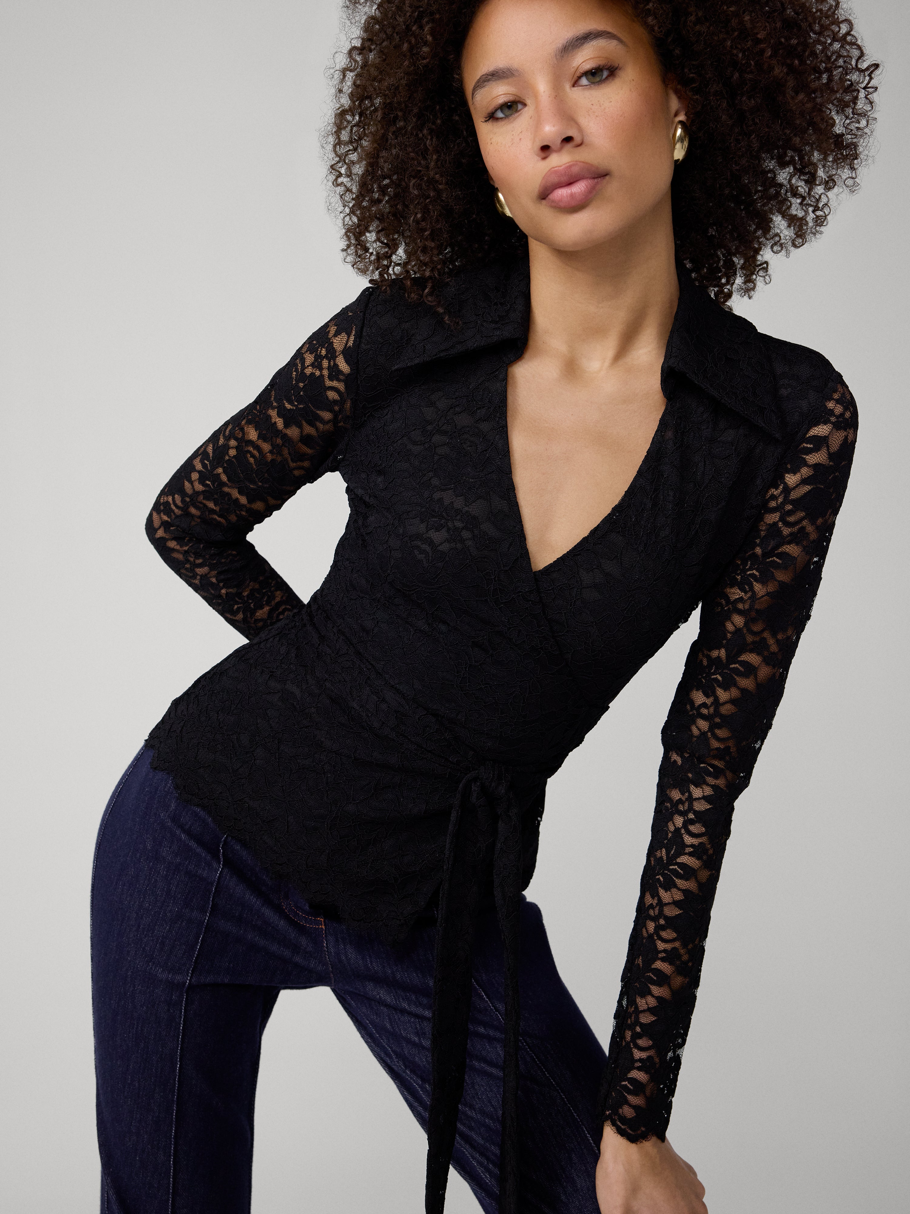 Perfect Wrap Lace Top – Diane von Furstenberg