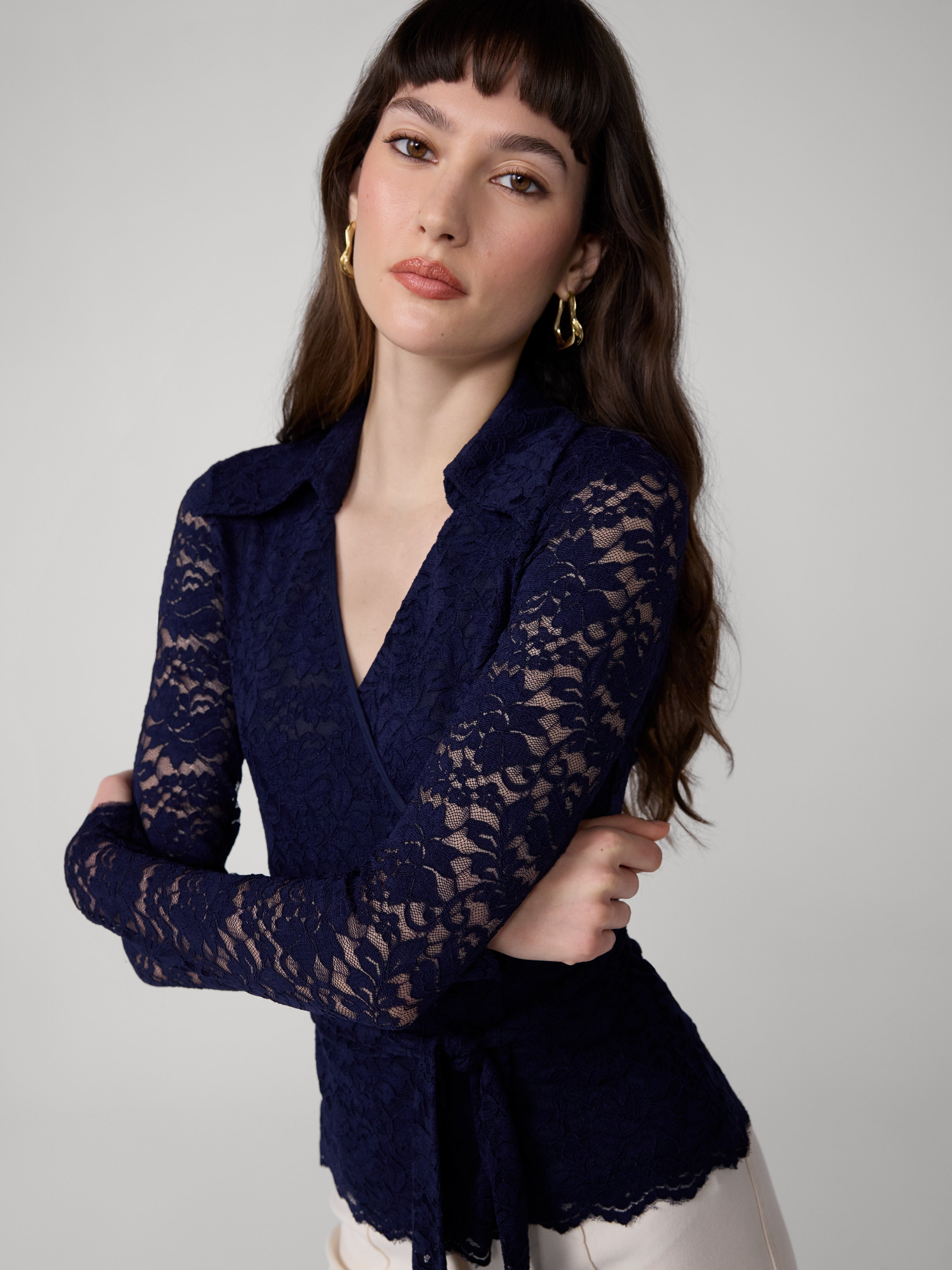 Perfect Wrap Lace Top – Diane von Furstenberg