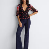 Flora Georgette Wrap Top