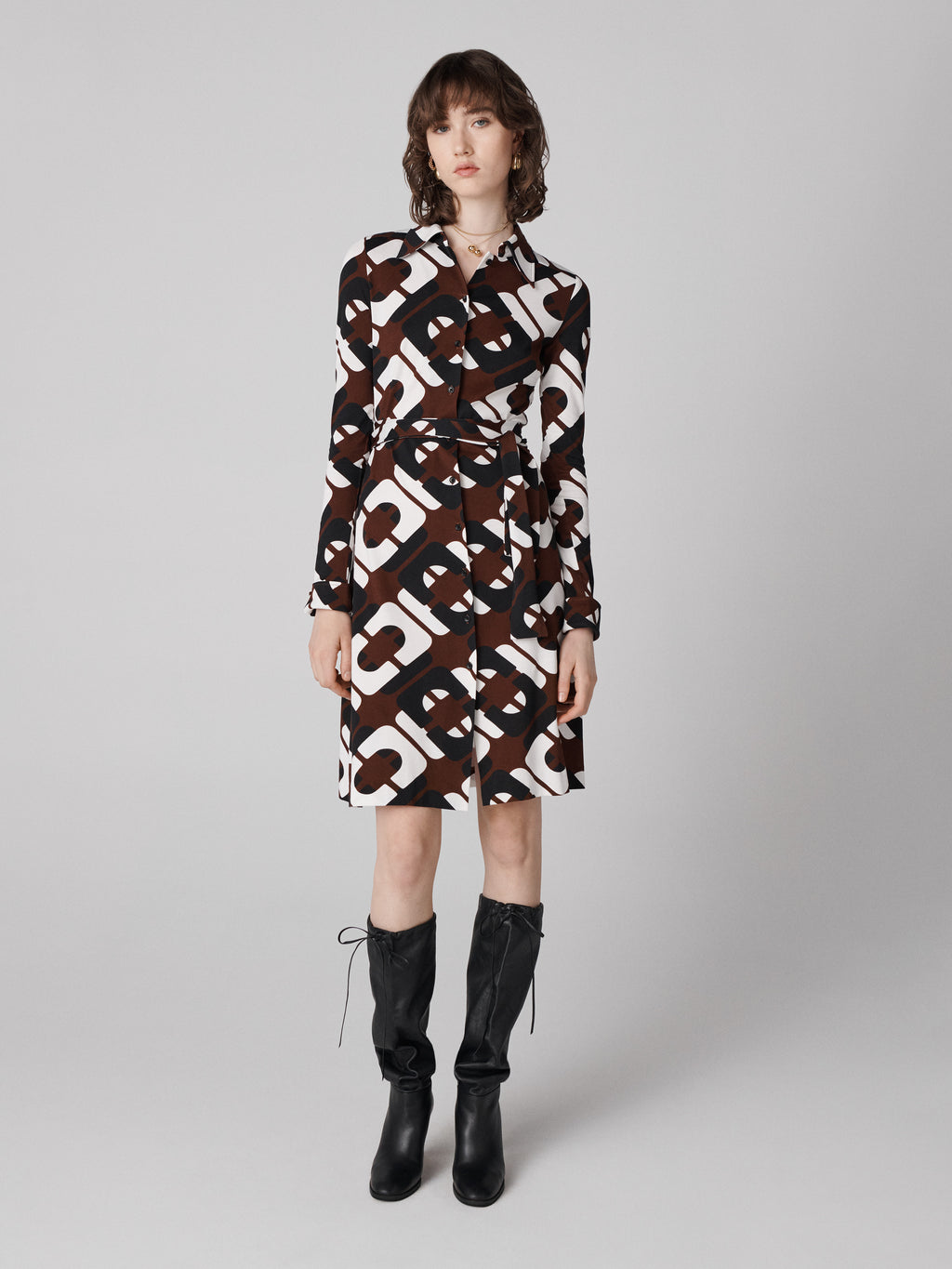 プリント柄★ウール混★ジャンプスーツ★ DIANE VON FURSTENBERG Diane von Furstenberg Fall/Winter 2025 at New York Fashion