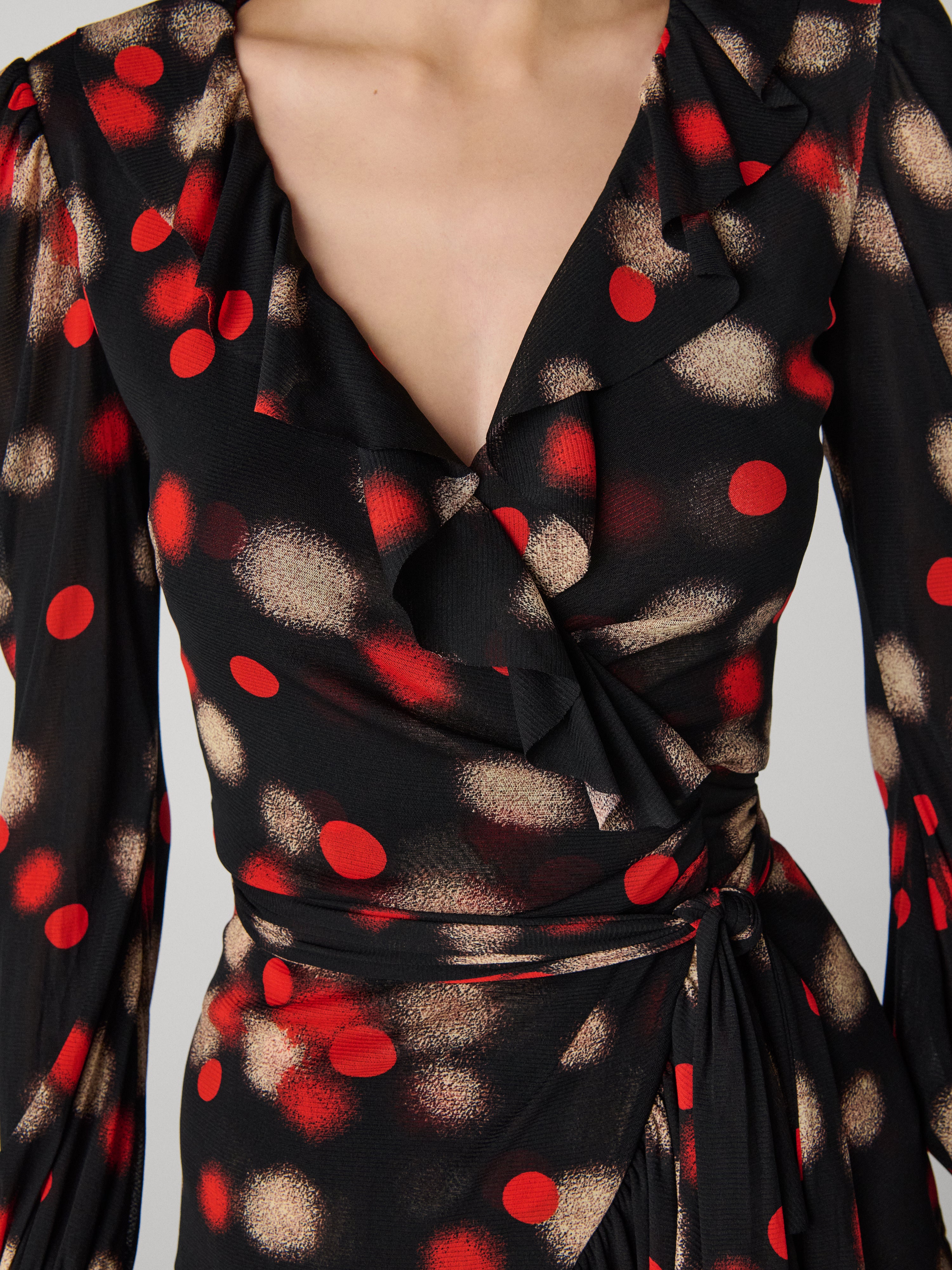 Noelle Mesh Wrap Dress – Diane von Furstenberg