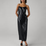 Jane Sequin Slip Dress