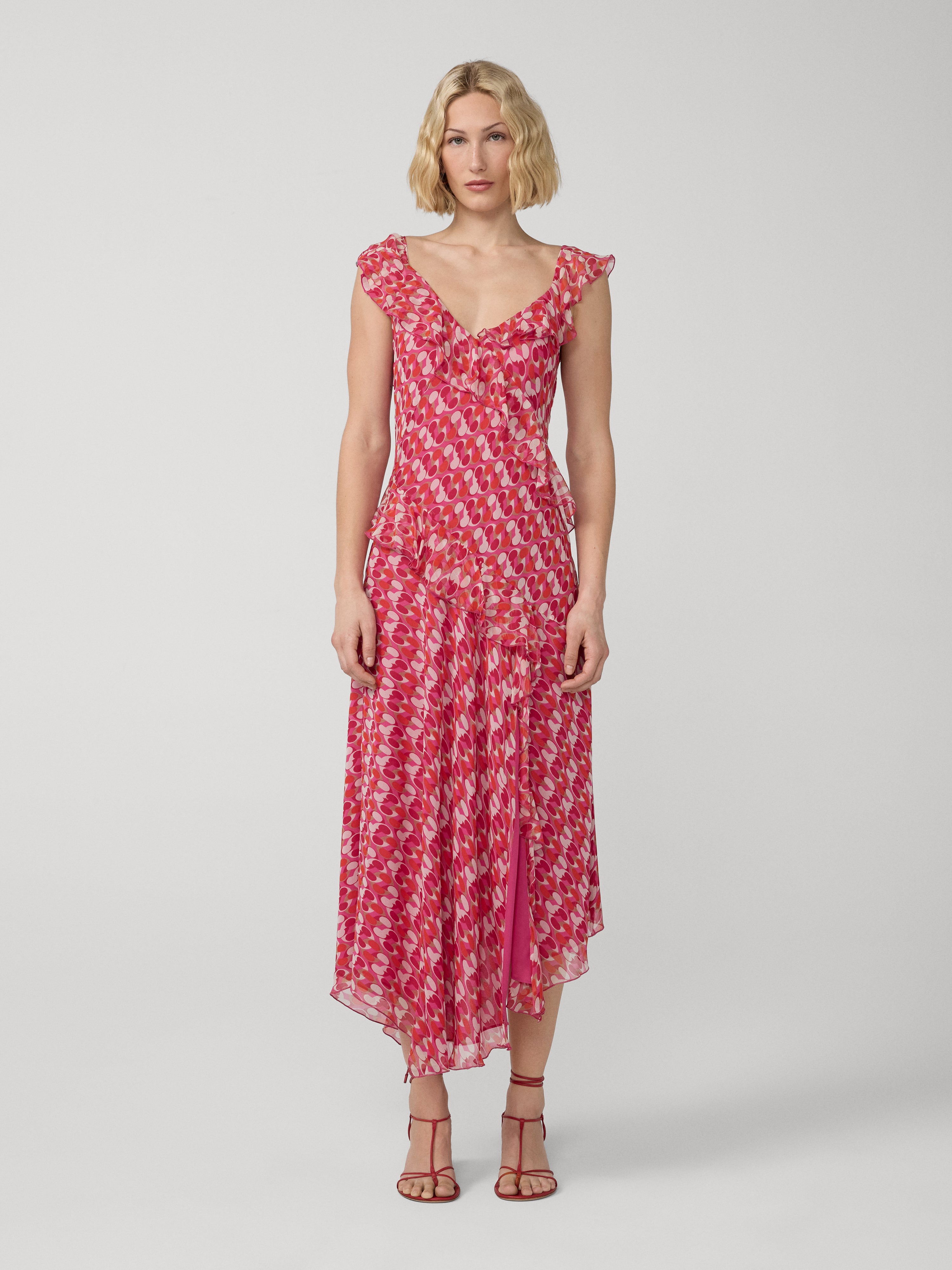 diane von furstenberg pink wrap dress Pink Nieves Wrap Dress by Diane von Furstenberg