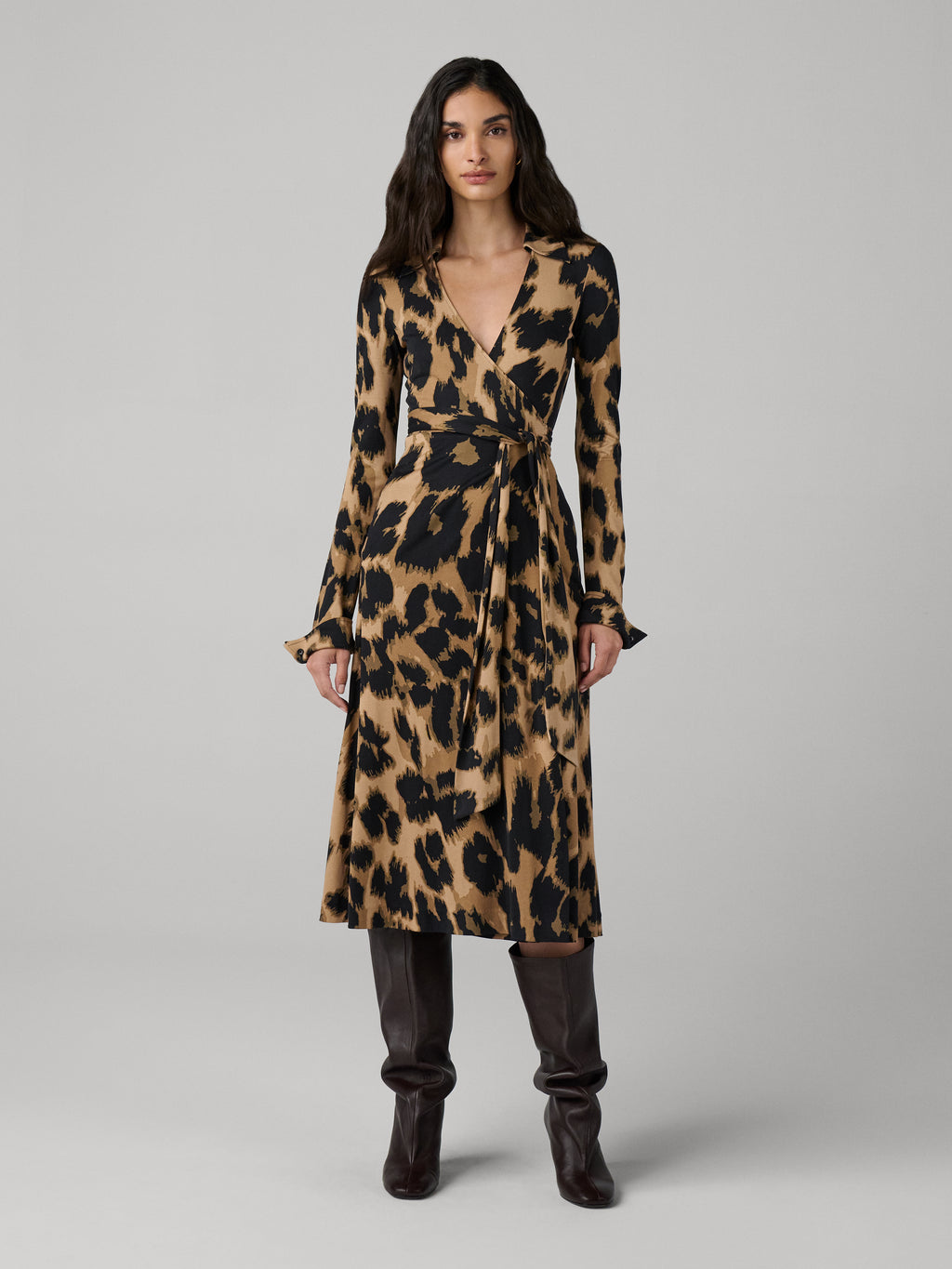 【DIANE von FURSTENBERG】レオパード ウール ワンピース☆ Antonia Silk Jersey Wrap Dress – Diane von Furstenberg