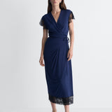 Mariana Jersey Dress in Maritime, full length front view