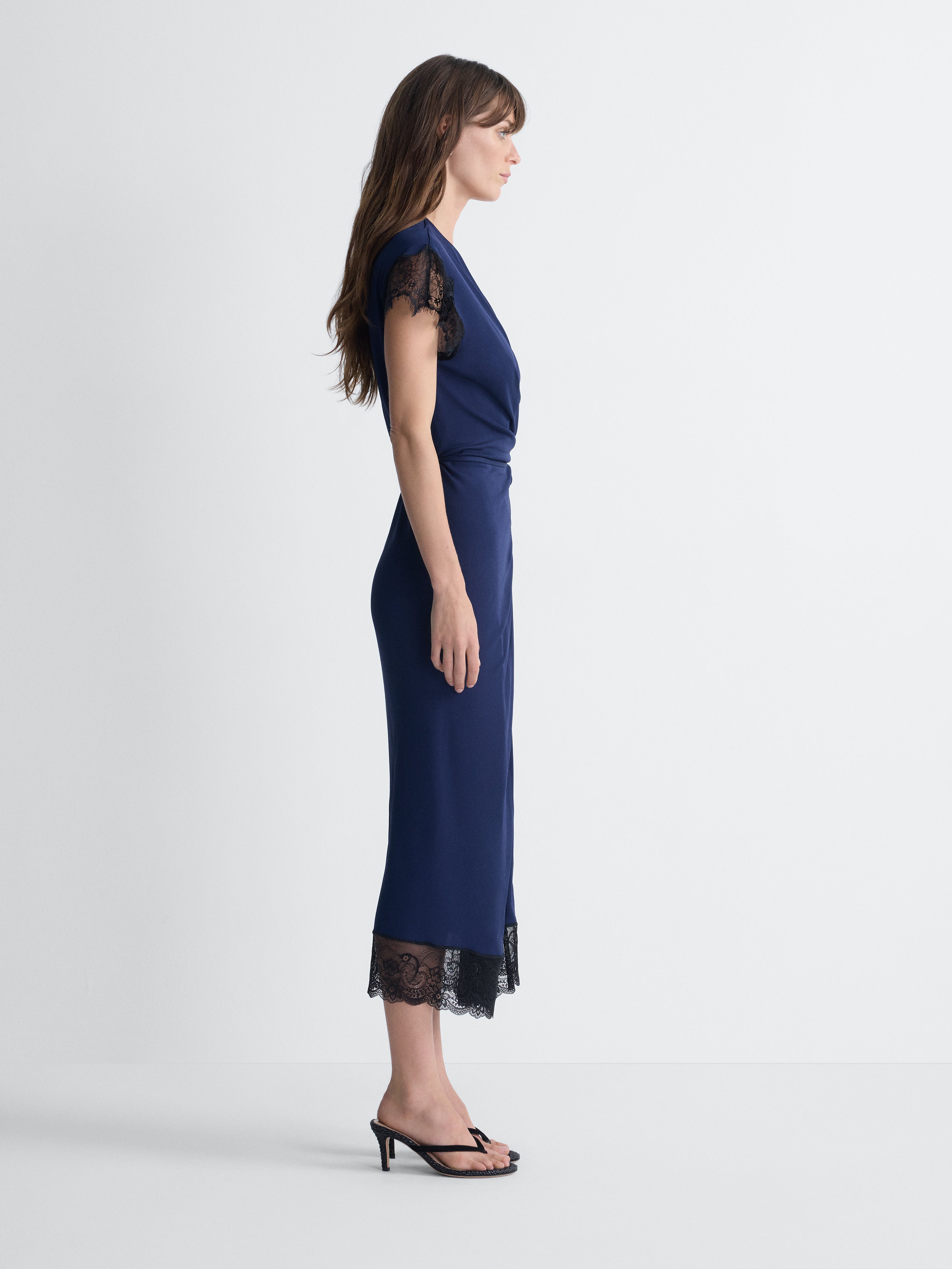 Mariana Jersey Dress in Maritime, side view