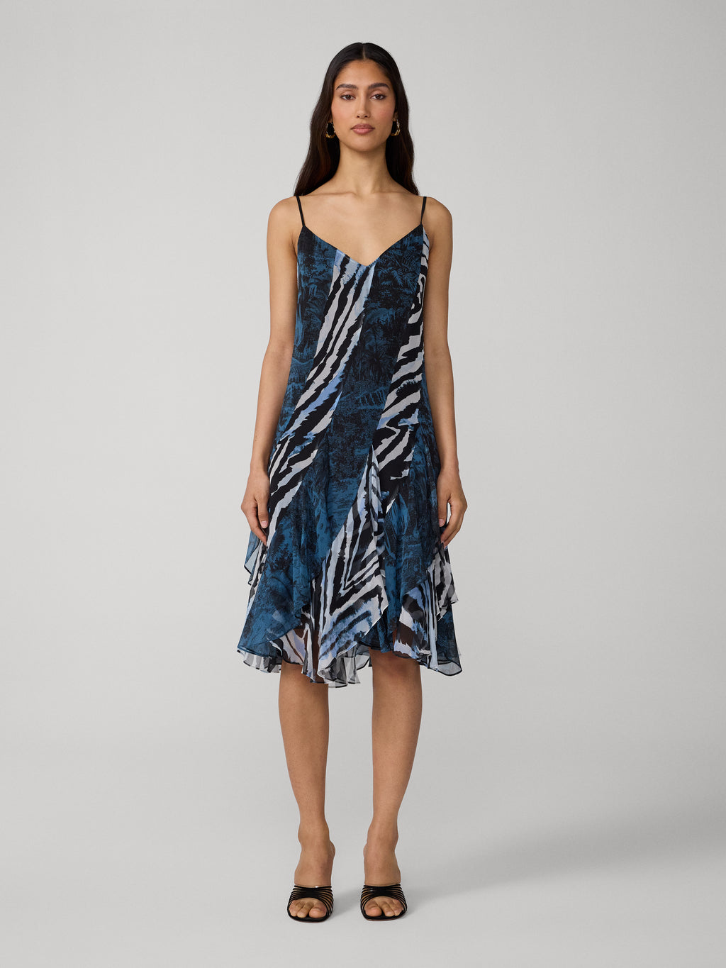diane von furstenberg grey lace chiffon oleada ruffle silk dress Rafferty and striking from every Color:Pink Tapestry Best Sellers NH Week 29 2025 Luna Open Back Halter