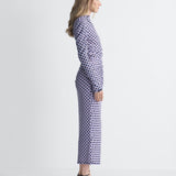 Amadis Reversible Mesh Dress in Window Pane, side view