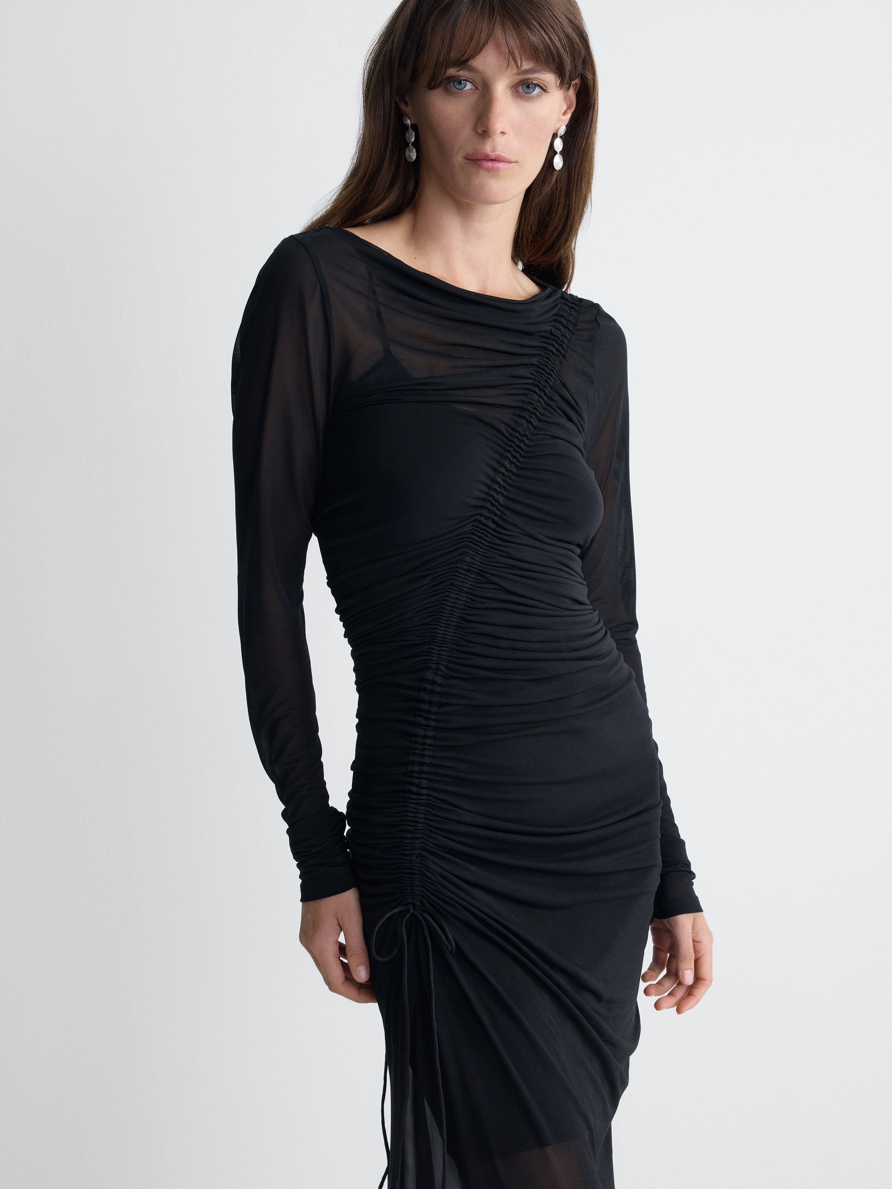 Verbena Jersey Gown in Black, alternate pose