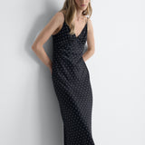 Silvana Embroidered Dress in Black, alternate pose