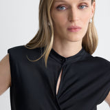 Neva Jersey Dress in Black, close-up