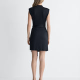 Neva Jersey Dress in Black, back view