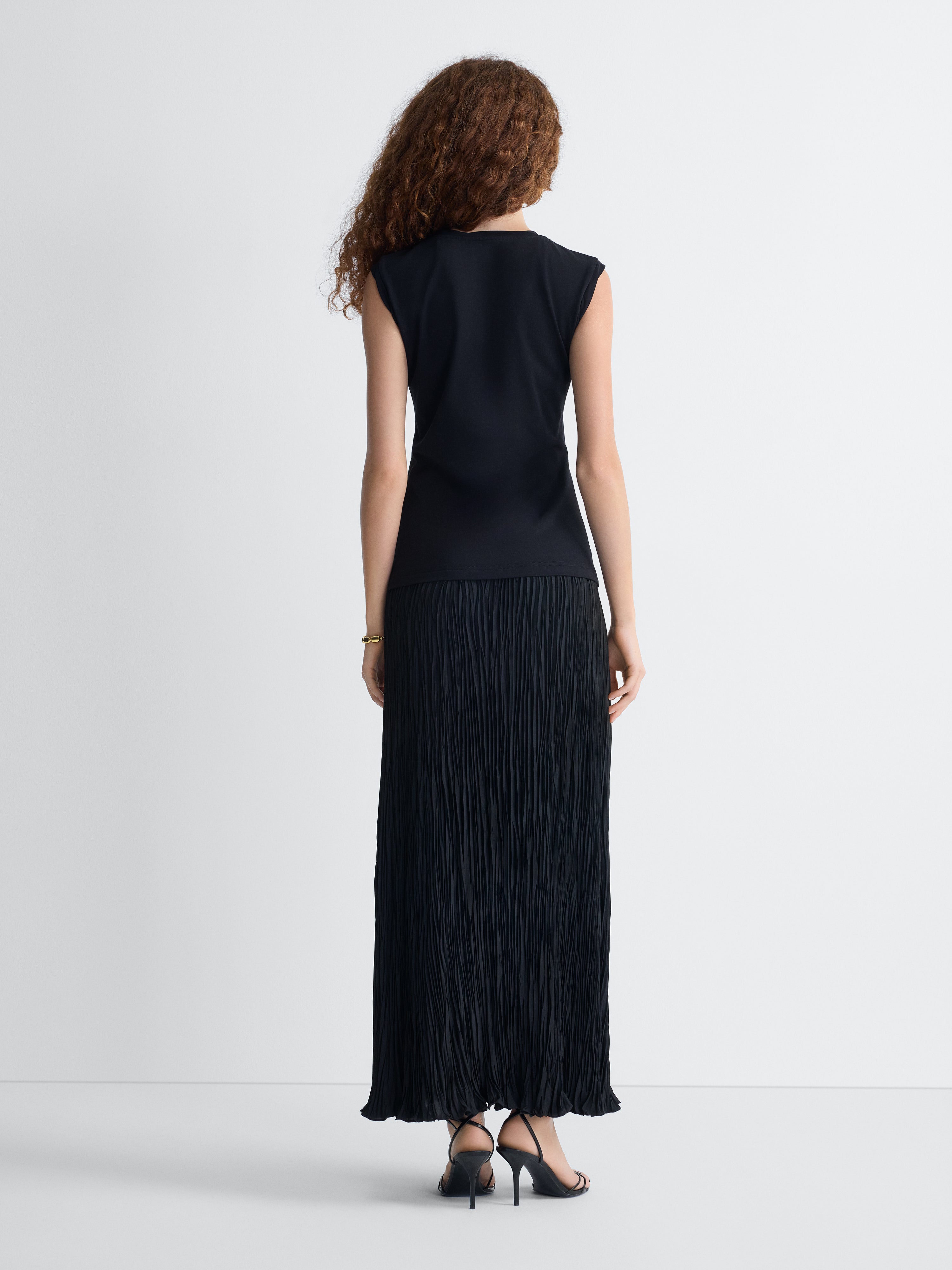 Fiora Jersey Dress in Black, back view