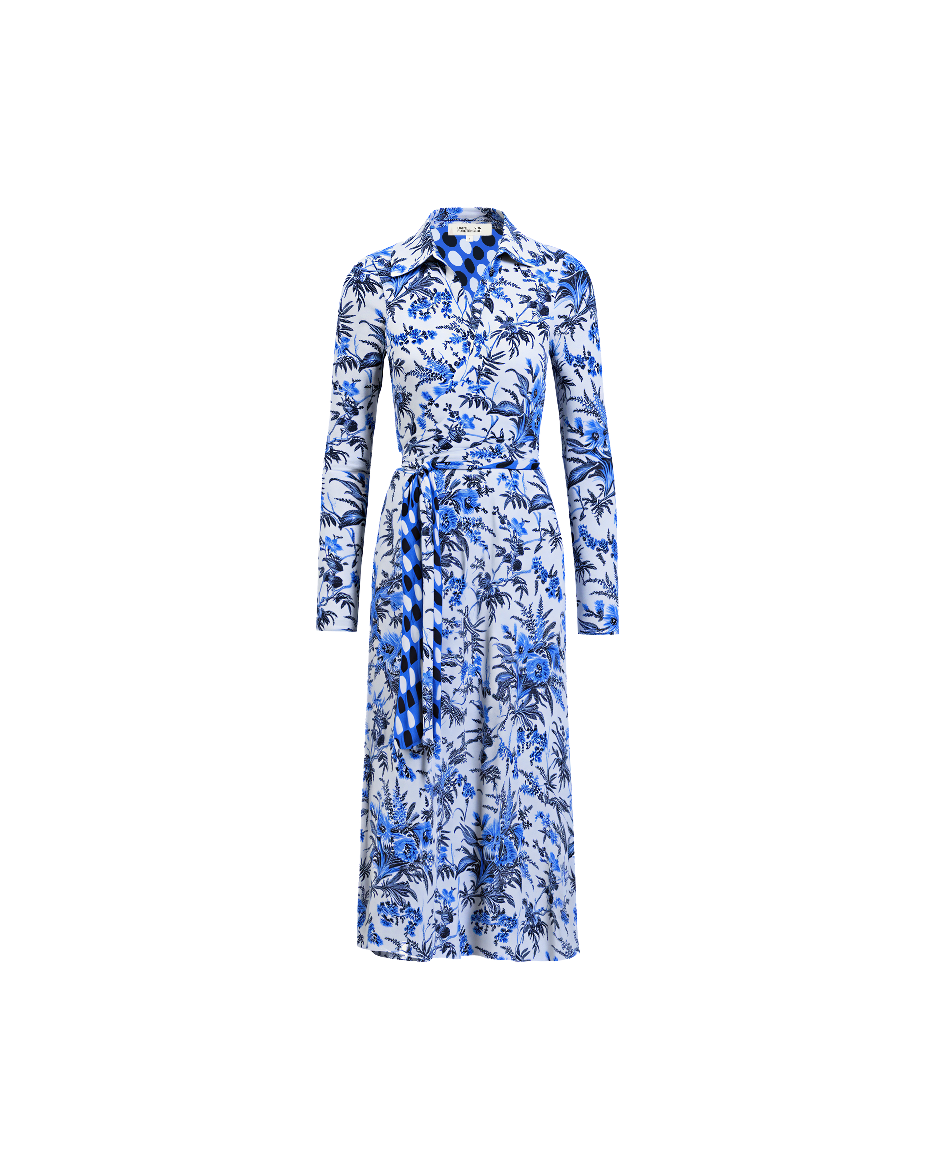 phoenix pleated long sleeve midi dress Diane Von Furstenberg Phoenix Reversible Wrap Dress