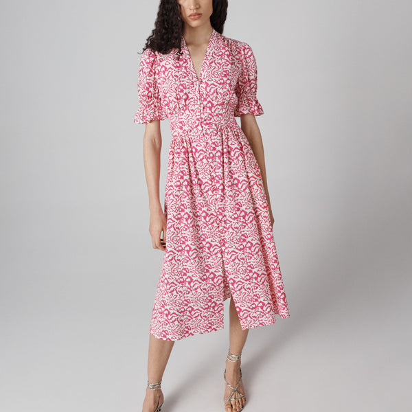 DIANE von FURSTENBERG - R DIANE von FURSTENBERG フリル ピンクニット Pink Cecilia Dress by Diane von Furstenberg | Rent the Runway