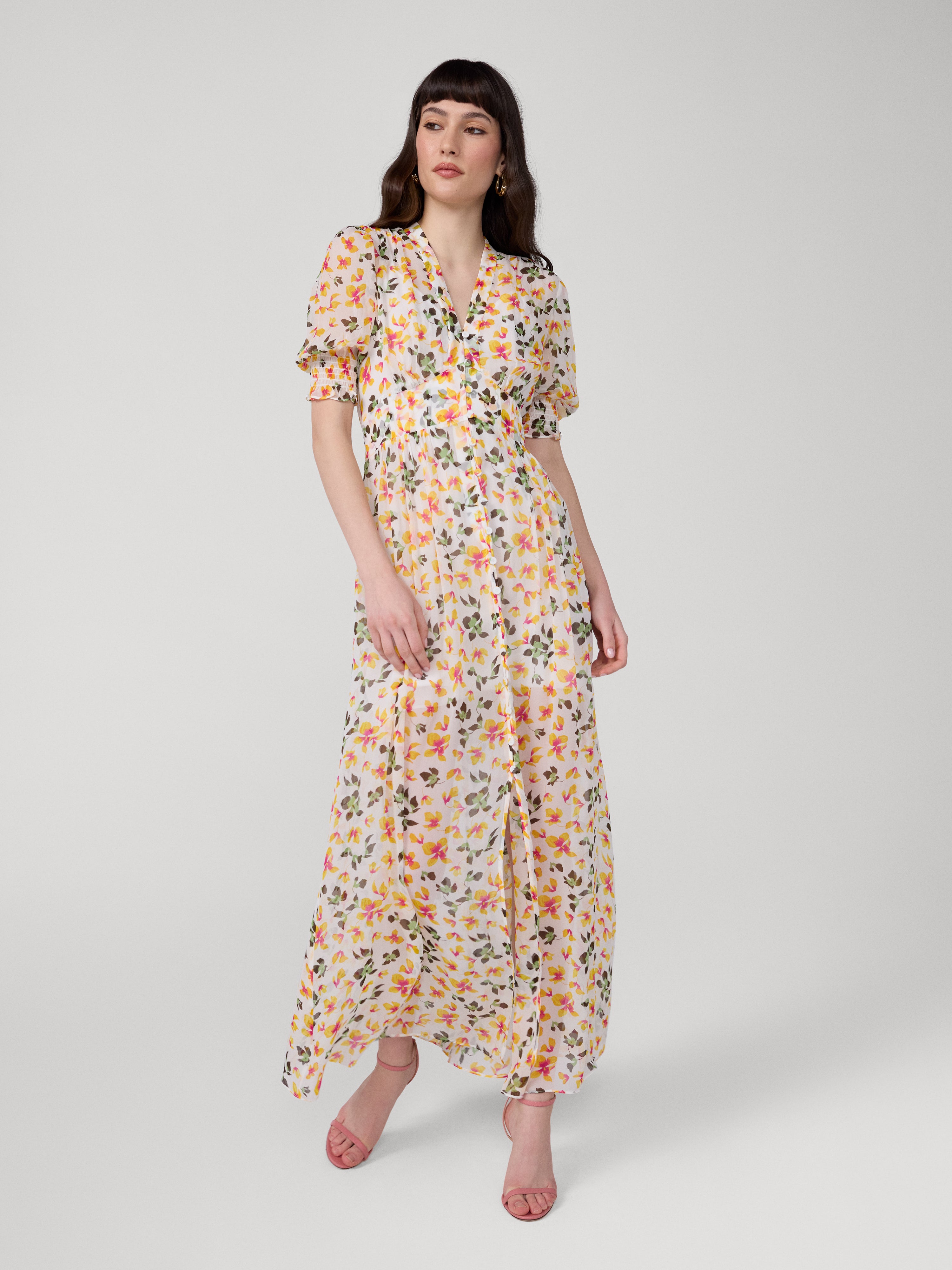 DIANE von FURSTENBERG 小花柄 マキシワンピース 白 XS Erica Maxi Dress – Diane von Furstenberg