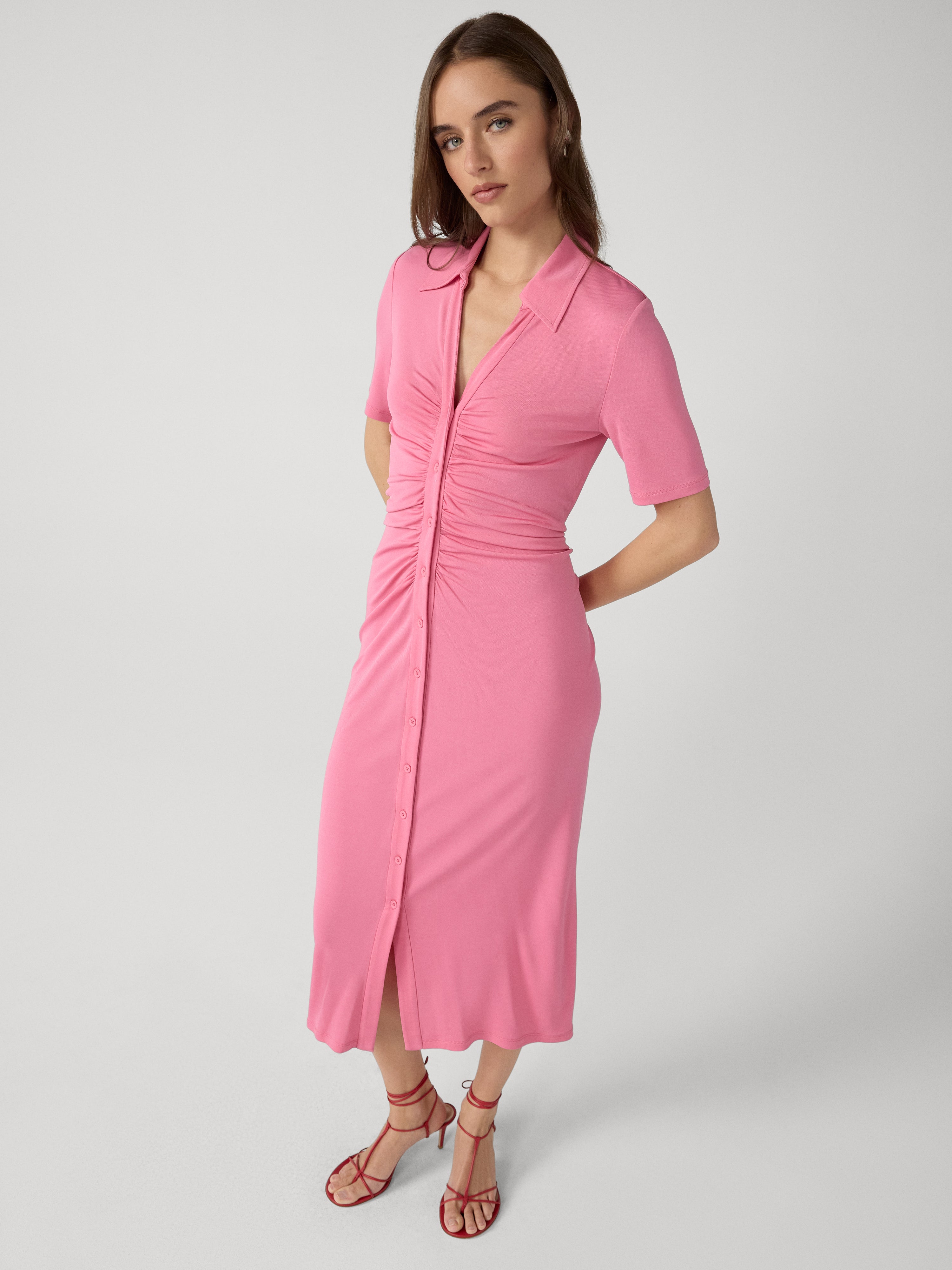 diane pink dress Diane Freis