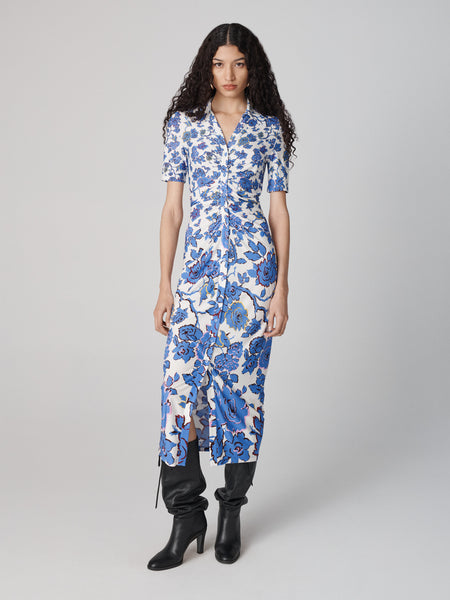 【DIANE von FURSTENBERG】フローラルミディラップドレス DIANE VON FURSTENBERG Monika wrap-effect floral-print crepe