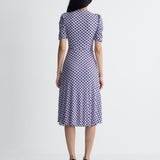 Koren Reversible Mesh Dress in Window Pane, back view