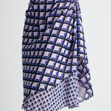 Koren Reversible Mesh Dress in Window Pane, reverse side, close-up