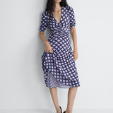 Koren Reversible Mesh Dress in Window Pane, reverse side, alternate pose