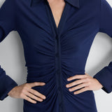 Sheska Jersey Gown in Maritime, close-up