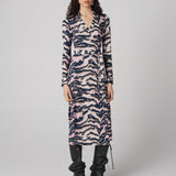 Abigail Silk Jersey Midi Wrap Dress